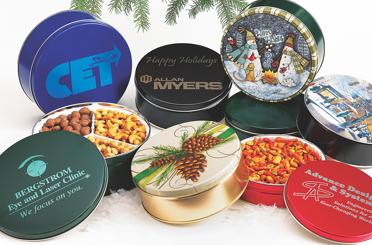 customized Holiday Gift Tins